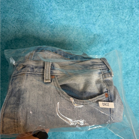 Levis 501 Jeans Men's Size 34x34 Straight Button Fly Red Tab Blue Fits 36x33 - Picture 15 of 15